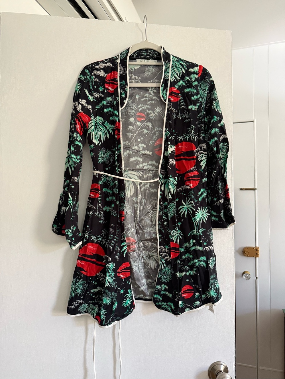 RIXO mini wrap dress